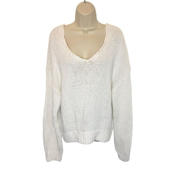 EAVES White Calla Sweater NWT - Size M - Picture 2 of 9